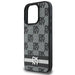 DKNY Checkered Pattern & Printed Stripes case for iPhone 16 Pro - black - Cell phone cases and covers<<<HurtelXML