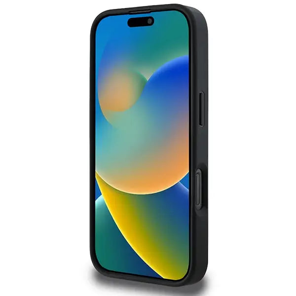 DKNY Checkered Pattern & Printed Stripes case for iPhone 16 Pro - black - Cell phone cases and covers<<<HurtelXML