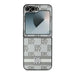 DKNY Checkered Pattern Printed Stripes Case for Samsung Galaxy Z Flip 6 - Beige - Cell phone cases