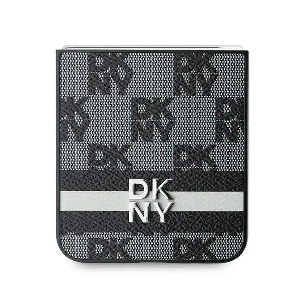 DKNY Checkered Pattern Printed Stripes case for Samsung Galaxy Z Flip 6 - black - Cell phone cases