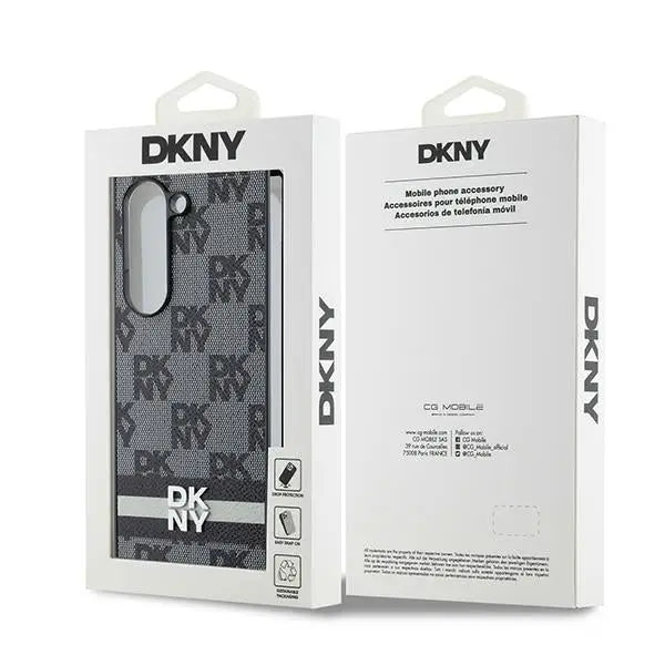 DKNY Checkered Pattern Printed Stripes case for Samsung Galaxy Z Fold 6 - black - Cell phone cases