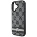 DKNY Checkered Pattern & Printed Stripes iPhone 16 Case - Black - Cell phone cases and covers<<<HurtelXML