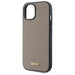 DKNY Grained Metal Logo MagSafe iPhone 15 Case - Beige - Cell phone cases and covers<<<HurtelXML