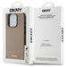 DKNY Grained Metal Logo MagSafe iPhone 15 Pro Case - Beige - Cell phone cases and covers<<<HurtelXML
