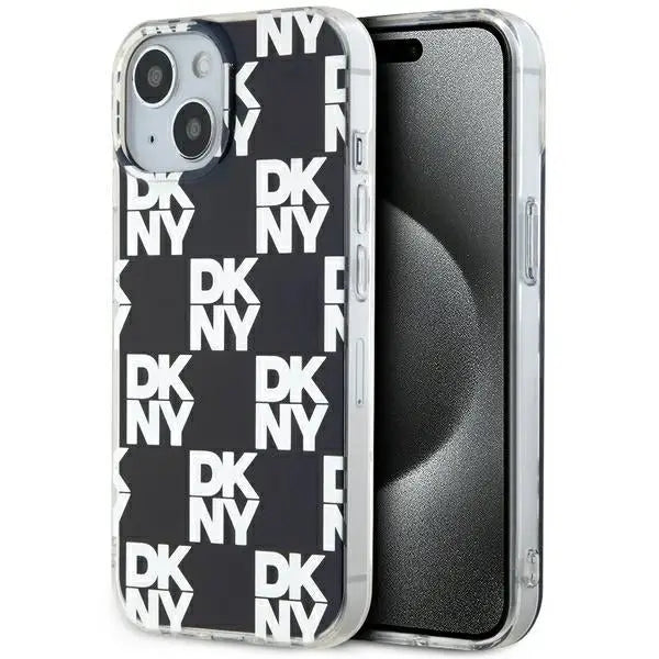 DKNY IML Checkered Mono Pattern case for iPhone 15 / 14 / 13 - black - Cell phone cases and covers<<<HurtelXML