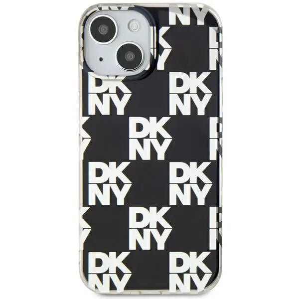 DKNY IML Checkered Mono Pattern case for iPhone 15 Plus / 14 Plus - black - Cell phone cases and covers<<<HurtelXML