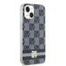 DKNY IML Checkered Mono Pattern & Printed Stripes MagSafe Case for iPhone 15/14/13 - Black - Cell phone cases