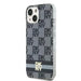 DKNY IML Checkered Mono Pattern & Printed Stripes MagSafe Case for iPhone 15 Plus / 14 Plus - Black - Cell phone cases