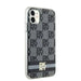 DKNY IML Checkered Mono Pattern & Printed Stripes MagSafe Case for iPhone 11 / Xr - Black - Cell phone cases