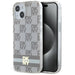 DKNY IML Checkered Mono Pattern & Printed Stripes MagSafe case for iPhone 15 / 14 / 13 - beige - Cell phone cases