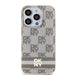 DKNY IML Checkered Mono Pattern & Printed Stripes MagSafe case for iPhone 14 Pro Max - beige - Cell phone cases