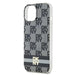 DKNY IML Checkered Mono Pattern & Printed Stripes MagSafe Case for iPhone 15/14/13 - Black - Cell phone cases
