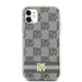 DKNY IML Checkered Mono Pattern & Printed Stripes MagSafe case for iPhone 11 / Xr - beige - Cell phone cases