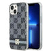 DKNY IML Checkered Mono Pattern & Printed Stripes MagSafe Case for iPhone 15/14/13 - Black - Cell phone cases