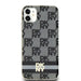 DKNY IML Checkered Mono Pattern & Printed Stripes MagSafe Case for iPhone 11 / Xr - Black - Cell phone cases
