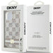 DKNY IML Checkered Mono Pattern & Printed Stripes MagSafe Case for iPhone 15 Plus / 14 Plus - Beige - Cell phone cases