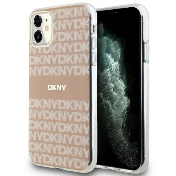 DKNY IML Mono & Stripe MagSafe case for iPhone 11 / Xr - pink - Cell phone cases and covers<<<HurtelXML