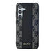 DKNY Leather Checkered Mono Pattern MagSafe case for Samsung Galaxy S24 - black - Cell phone cases