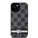 DKNY Leather Checkered Mono Pattern & Printed Stripes Case for Samsung Galaxy S24 Ultra - Black - Cell phone cases