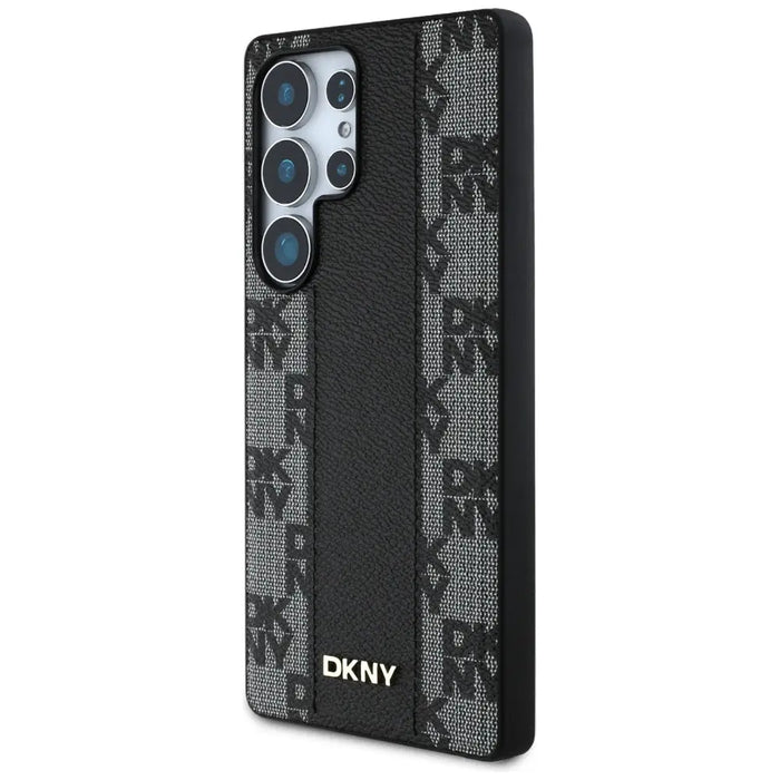 DKNY Leather Checkered Pattern MagSafe Case for Samsung Galaxy S25 Ultra Black - Cell phone cases and covers<<<HurtelXML