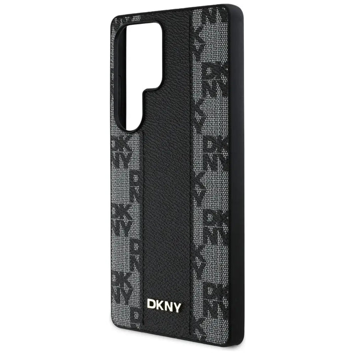DKNY Leather Checkered Pattern MagSafe Case for Samsung Galaxy S25 Ultra Black - Cell phone cases and covers<<<HurtelXML