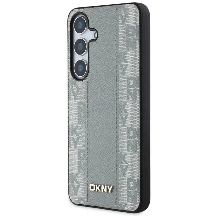 DKNY Leather Checkered Pattern MagSafe case for Samsung Galaxy S25 taupe - Cell phone cases and covers<<<HurtelXML