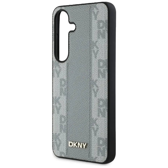 DKNY Leather Checkered Pattern MagSafe case for Samsung Galaxy S25 taupe - Cell phone cases and covers<<<HurtelXML