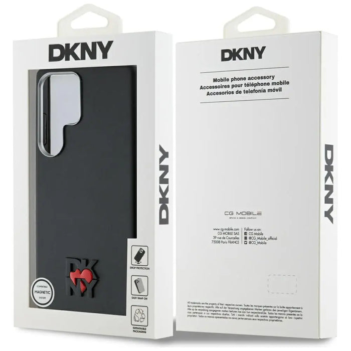 DKNY Leather Heart of NY Case for Samsung Galaxy S25 Ultra - Black - Cell phone cases and covers<<<HurtelXML