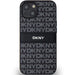 DKNY Leather Mono Stripe & Metal Logo Case for iPhone 15/14/13 - Black - Cell phone cases and covers<<<HurtelXML