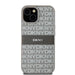 DKNY Leather Mono Stripe & Metal Logo case for iPhone 15 Plus / 14 Plus - beige - Cell phone cases
