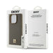 DKNY Leather Pattern Metal Logo MagSafe case for iPhone 14 Pro Max - brown - Cell phone cases and covers<<<HurtelXML
