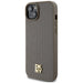 DKNY Leather Pattern Metal Logo MagSafe case for iPhone 15 / 14 / 13 - brown - Cell phone cases and covers<<<HurtelXML