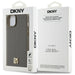 DKNY Leather Pattern Metal Logo MagSafe case for iPhone 15 / 14 / 13 - brown - Cell phone cases and covers<<<HurtelXML