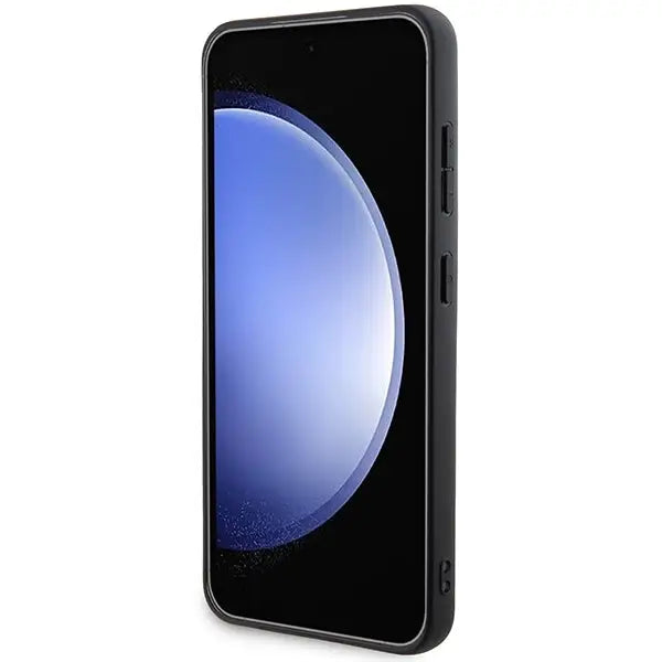 DKNY Leather Pattern Metal Logo MagSafe case for Samsung Galaxy S24 - black - Cell phone cases and covers<<<HurtelXML