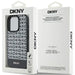 DKNY Leather Printed Pattern Metal Logo MagSafe Case for iPhone 15 Pro Max - Black - Cell phone cases