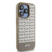 DKNY Leather Printed Pattern Metal Logo MagSafe Case for iPhone 15 Pro Max - Brown - Cell phone cases