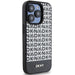 DKNY Leather Printed Pattern Metal Logo MagSafe Case for iPhone 15 Pro Max - Black - Cell phone cases