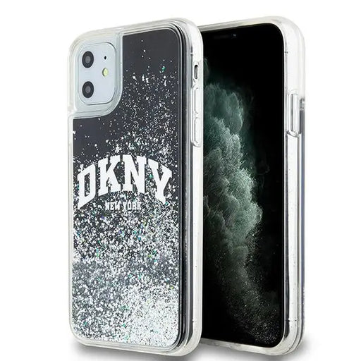 DKNY Liquid Glitter Big Logo case for iPhone 11 / Xr - black - Cell phone cases and covers<<<HurtelXML