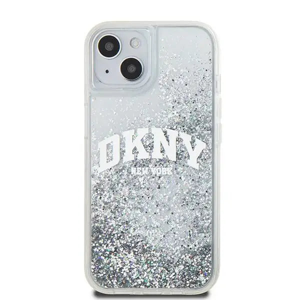 DKNY Liquid Glitter Big Logo case for iPhone 15 / 14 / 13 - white - Cell phone cases and covers<<<HurtelXML