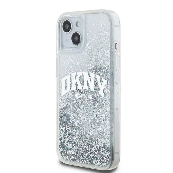 DKNY Liquid Glitter Big Logo case for iPhone 15 / 14 / 13 - white - Cell phone cases and covers<<<HurtelXML