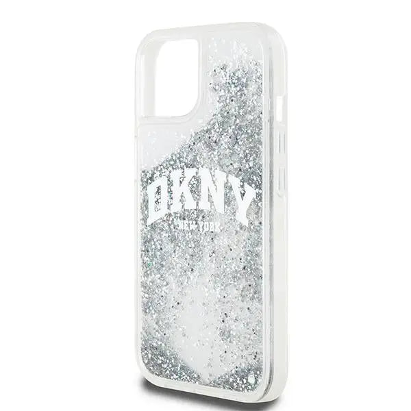 DKNY Liquid Glitter Big Logo case for iPhone 15 / 14 / 13 - white - Cell phone cases and covers<<<HurtelXML
