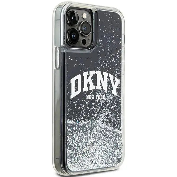 DKNY Liquid Glitter Big Logo iPhone 12 Pro/12 Case - Black - Cell phone cases and covers<<<HurtelXML