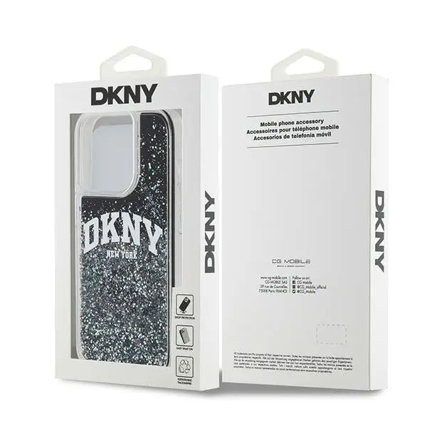 DKNY Liquid Glitter Big Logo iPhone 13 Pro / 13 Case - Black - Cell phone cases and covers<<<HurtelXML