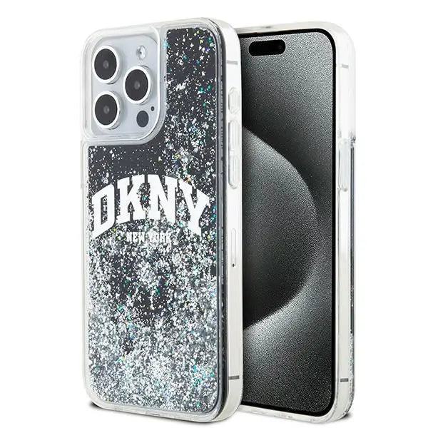 DKNY Liquid Glitter Big Logo iPhone 13 Pro Max Case - Black - Cell phone cases and covers<<<HurtelXML
