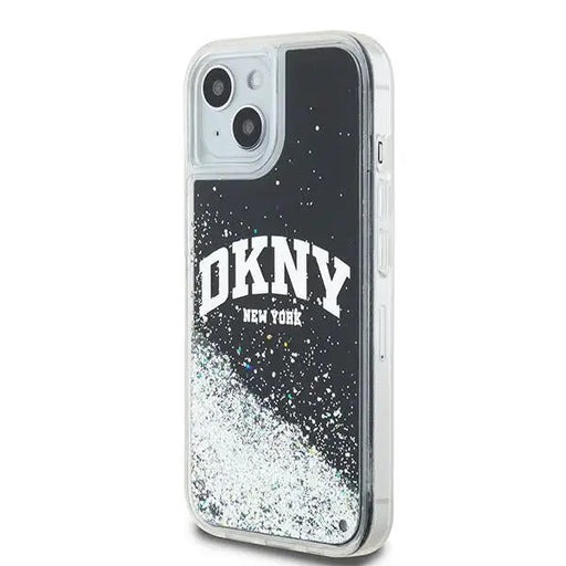 DKNY Liquid Glitter Big Logo iPhone 14/15/13 Case - Black - Cell phone cases and covers<<<HurtelXML