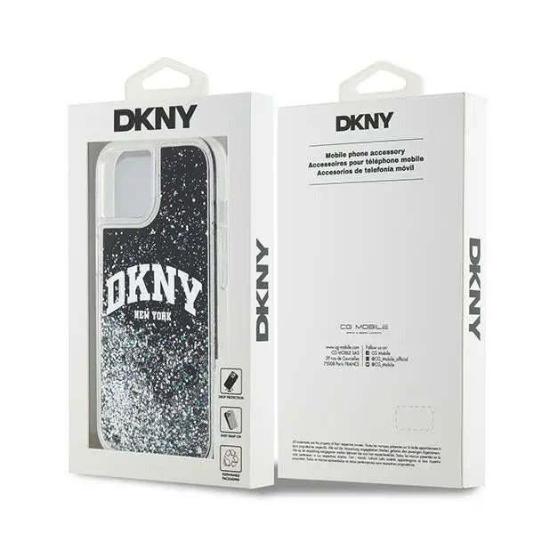 DKNY Liquid Glitter Big Logo iPhone 15 Plus / 14 Plus Case - Black - Cell phone cases and covers<<<HurtelXML