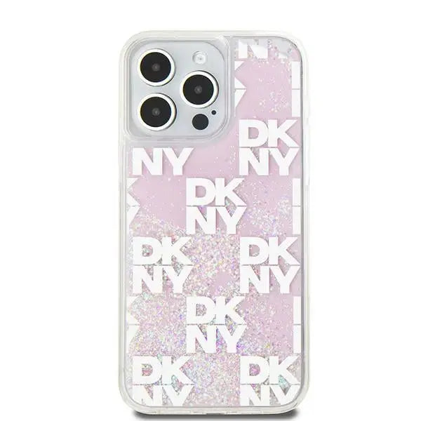 DKNY Liquid Glitter Multilogo case for iPhone 15 Pro Max - pink - Cell phone cases and covers<<<HurtelXML