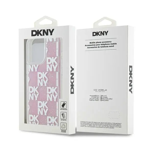 DKNY Liquid Glitter Multilogo case for iPhone 15 Pro Max - pink - Cell phone cases and covers<<<HurtelXML