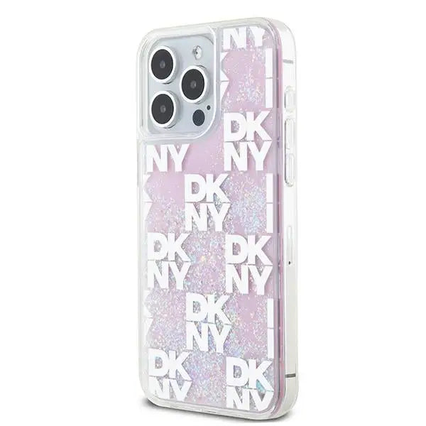 DKNY Liquid Glitter Multilogo case for iPhone 15 Pro Max - pink - Cell phone cases and covers<<<HurtelXML