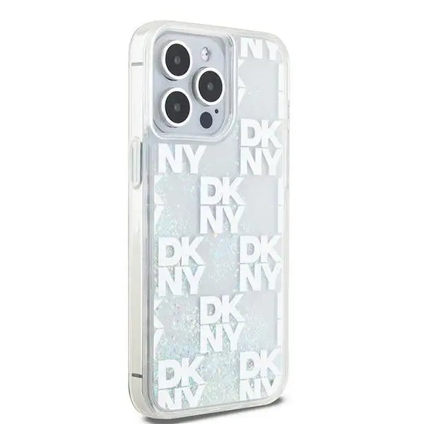 DKNY Liquid Glitter Multilogo case for iPhone 15 Pro Max - white - Cell phone cases and covers<<<HurtelXML